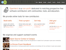 Tablet Screenshot of openhatch.org